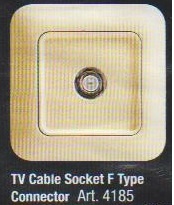 TV CABLE SOCKET F TYPE CONNECTOR