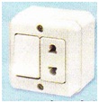 UNIVERSAL SOCKET OUTLET & SINGLE SWITCH OUTBOW