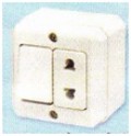 UNIVERSAL SOCKET OUTLET & SINGLE SWITCH OUTBOW