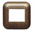 PLATE-1 GANG-2 DEVICE DARK BROWN